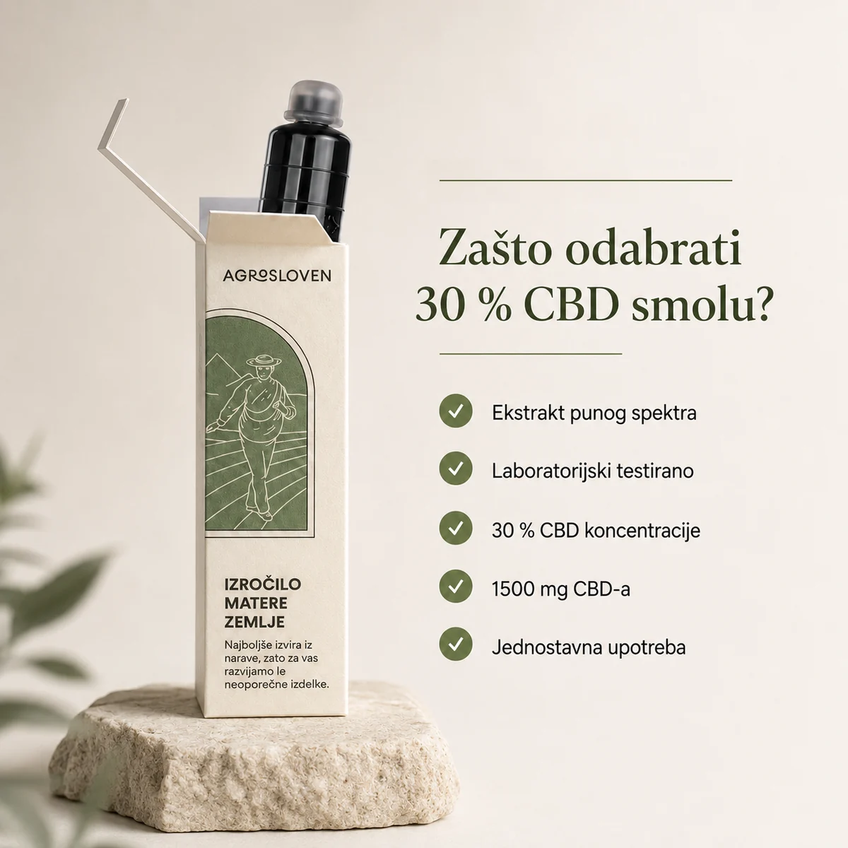 30 % CBD konopljina smola – sastav i svojstva proizvoda