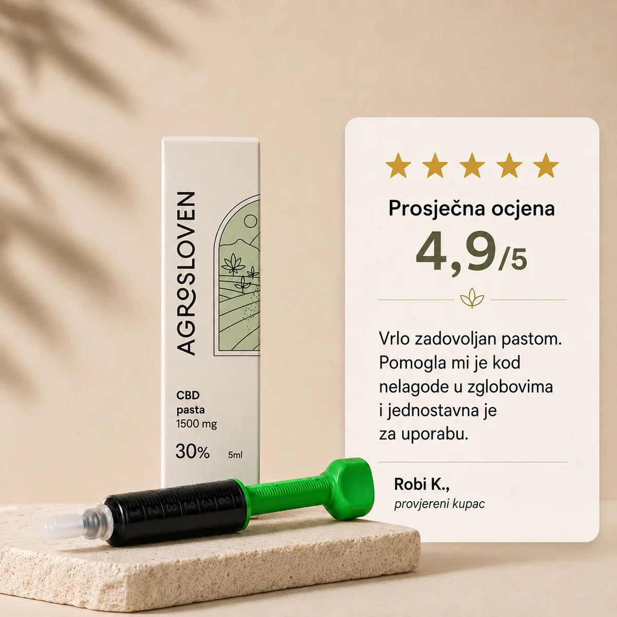 30 % CBD konopljina smola, pakiranje i injektor – Agrosloven